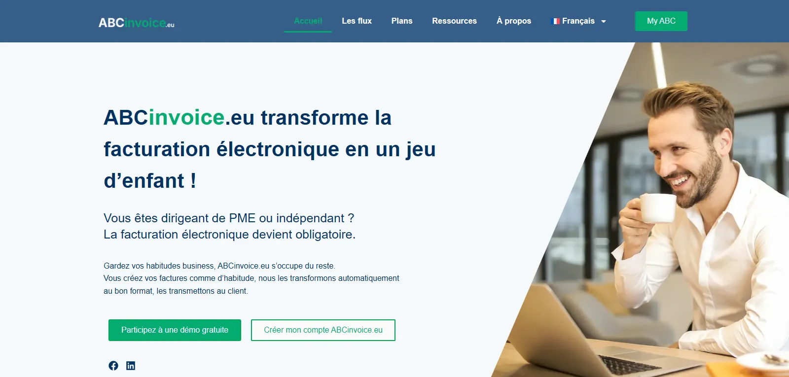 Capture d'écran de ABCinvoice.eu