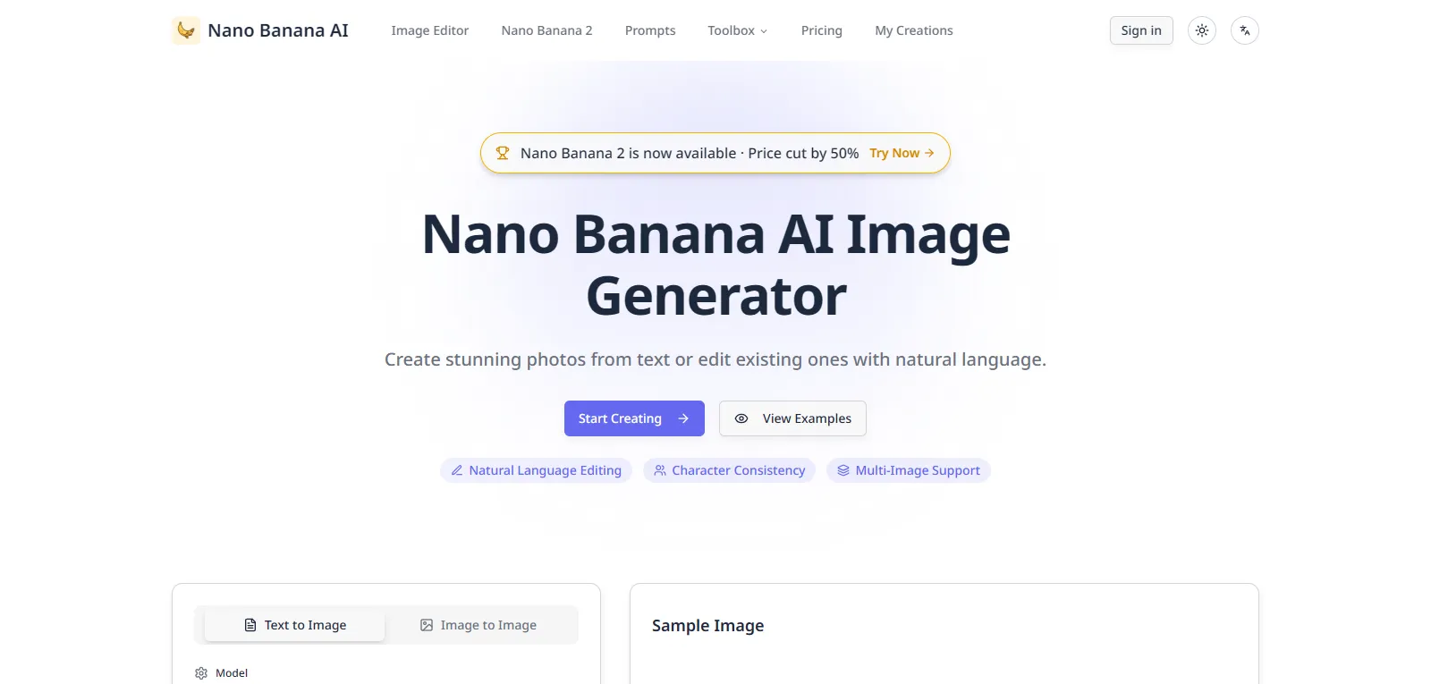 Capture d'écran de Nano Banana AI