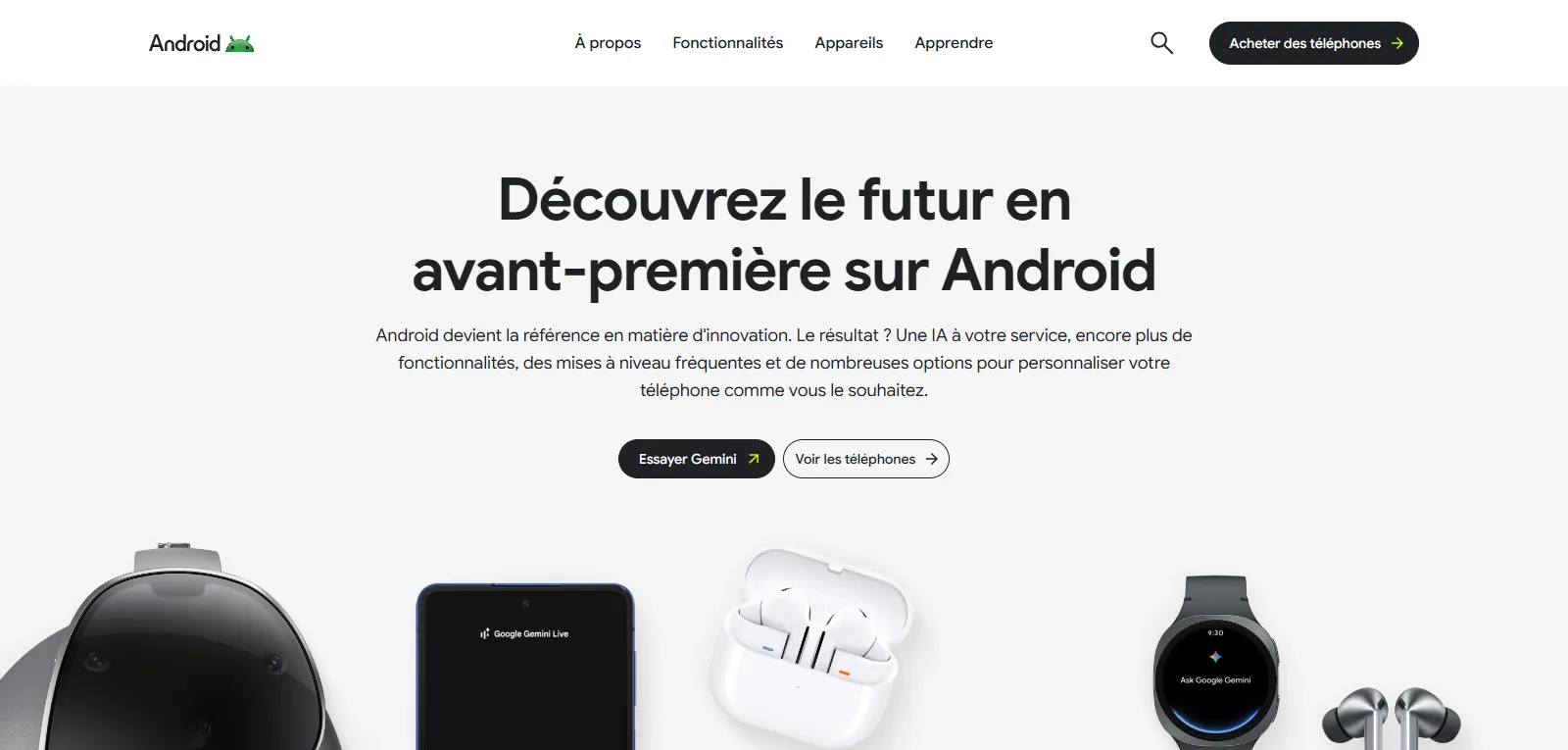Capture d'écran de Android