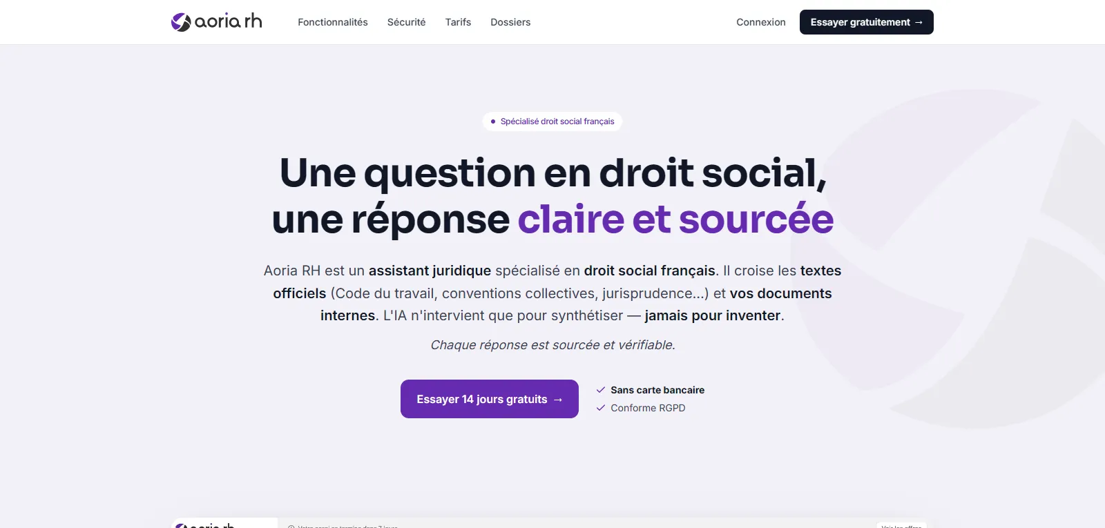 Capture d'écran de Aoria RH