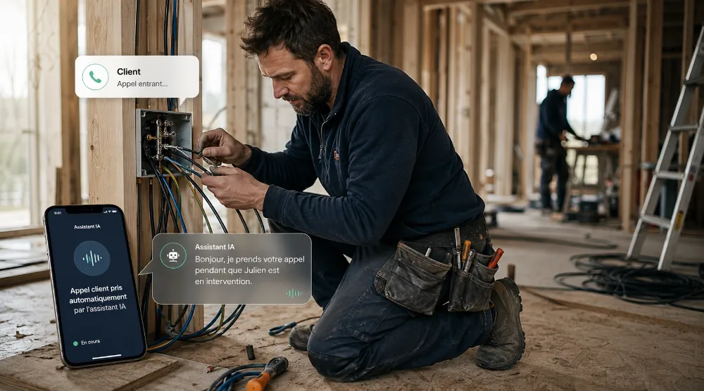 Assistant IA téléphonique qui prends le relai automatiquement