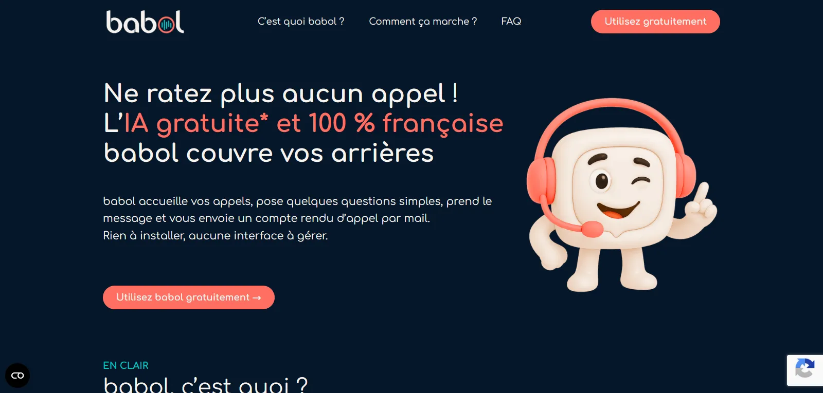 Capture d'écran de babol