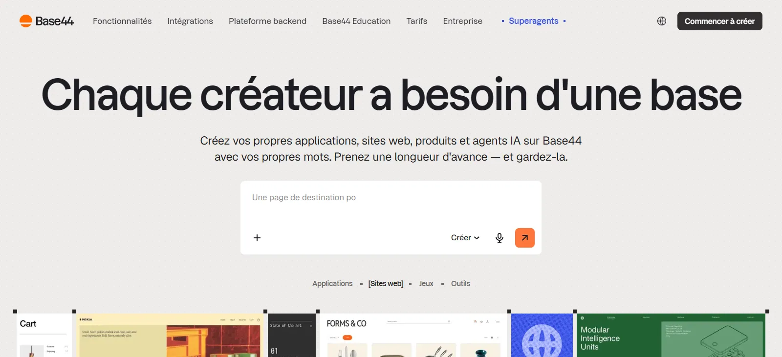 Capture d'écran de Base44