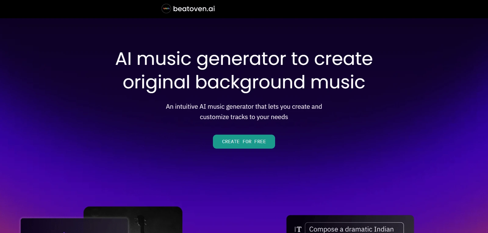 Screenshot de Beatoven.ai