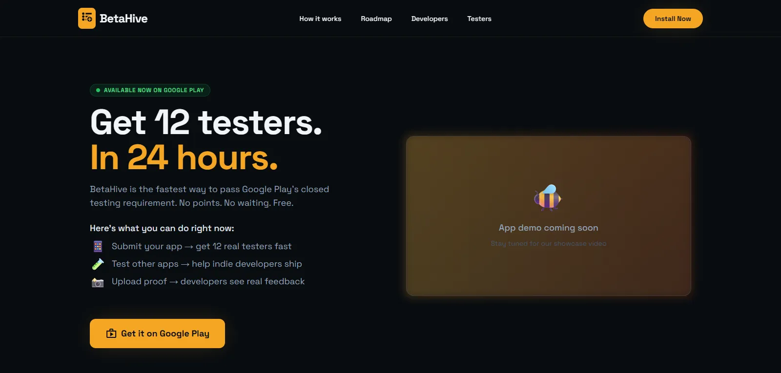 BetaHive, recrutement de 12 testeurs pour un test fermé Google Play