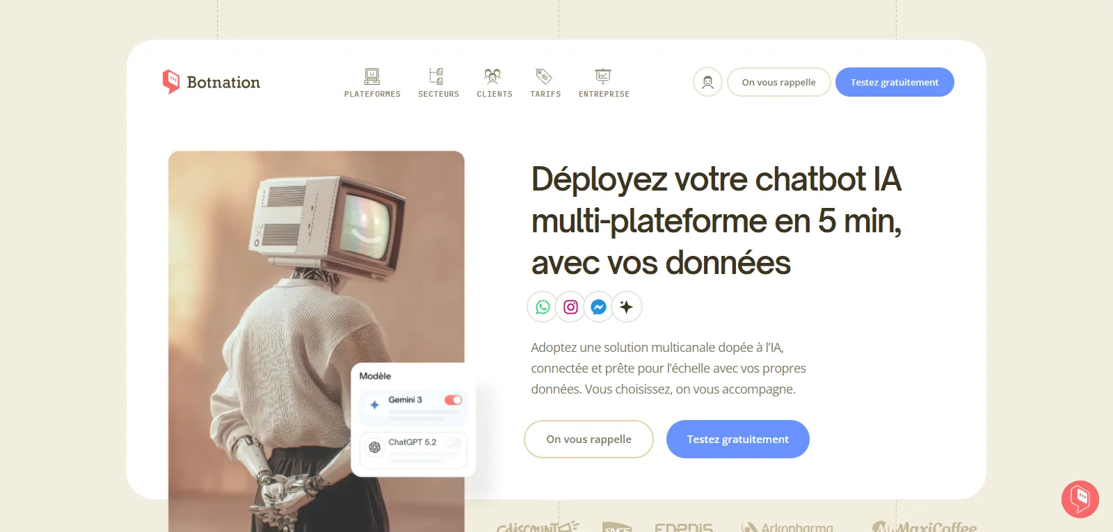 Capture d'écran de Botnation AI