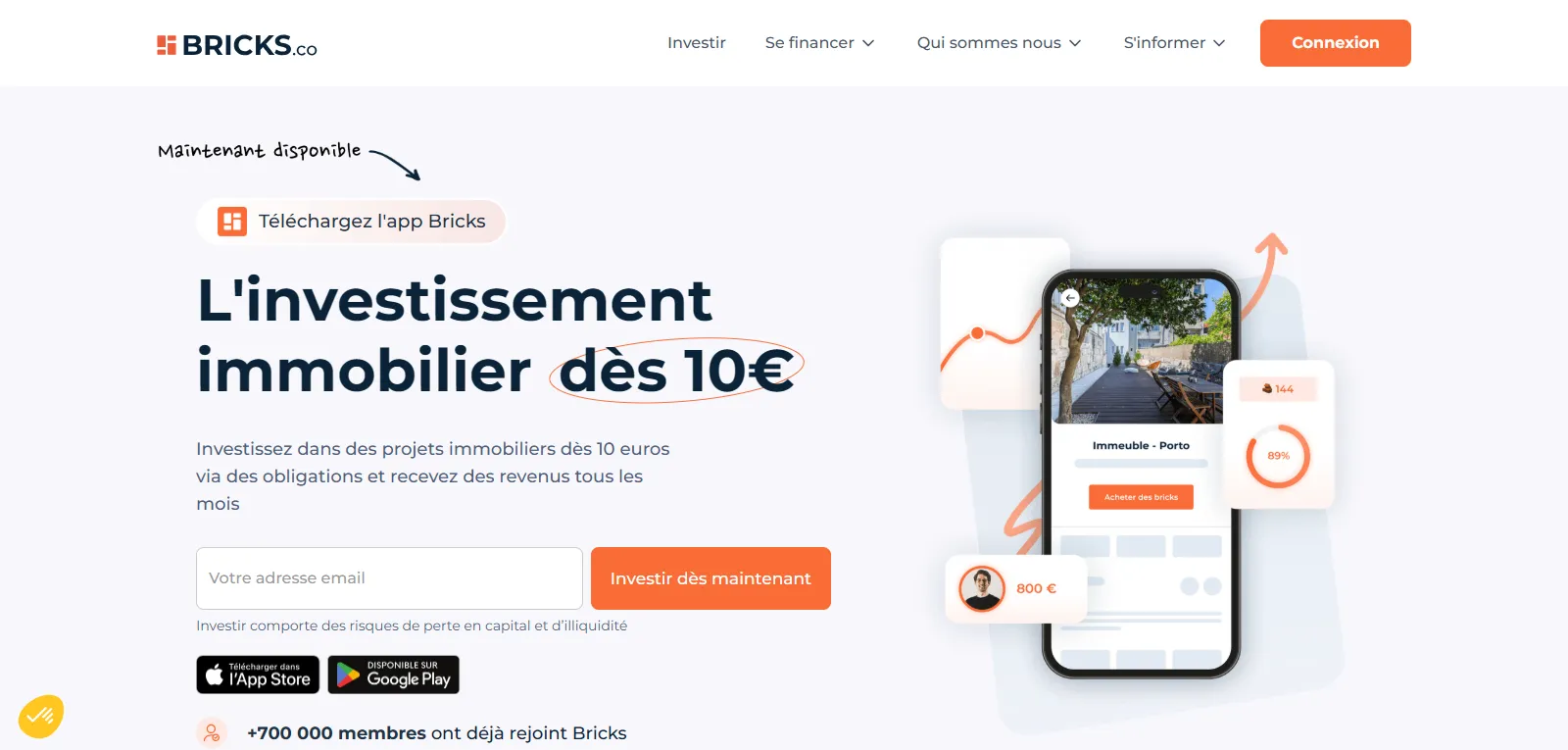 Capture d'écran de Bricks.co