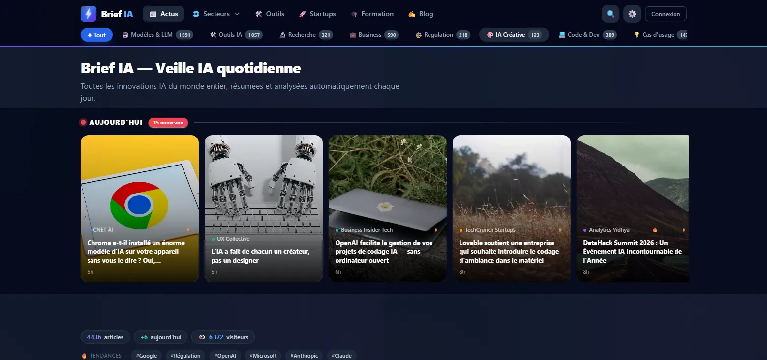 Capture d'écran de Brief IA