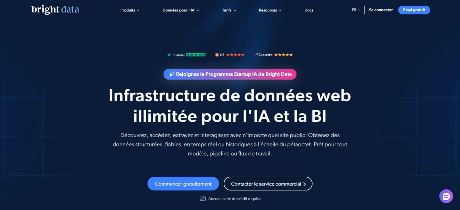 Capture d'écran de Bright Data