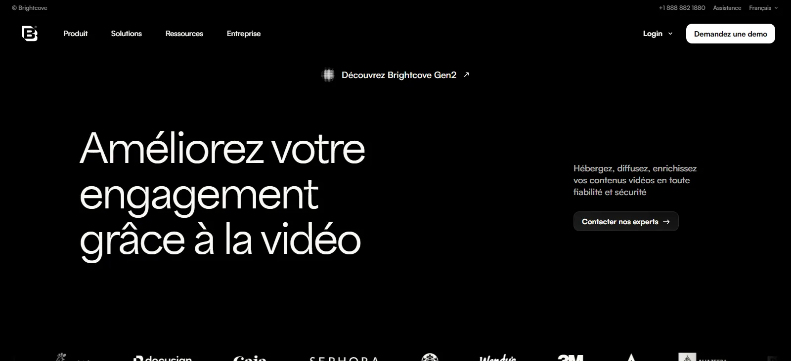 Capture d'écran de Brightcove