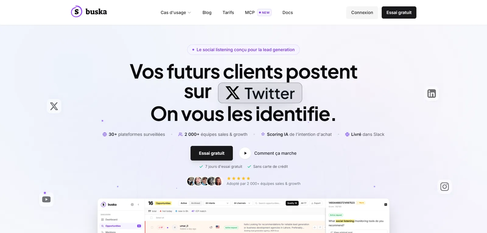 Buska : Outil de détection de leads B2B