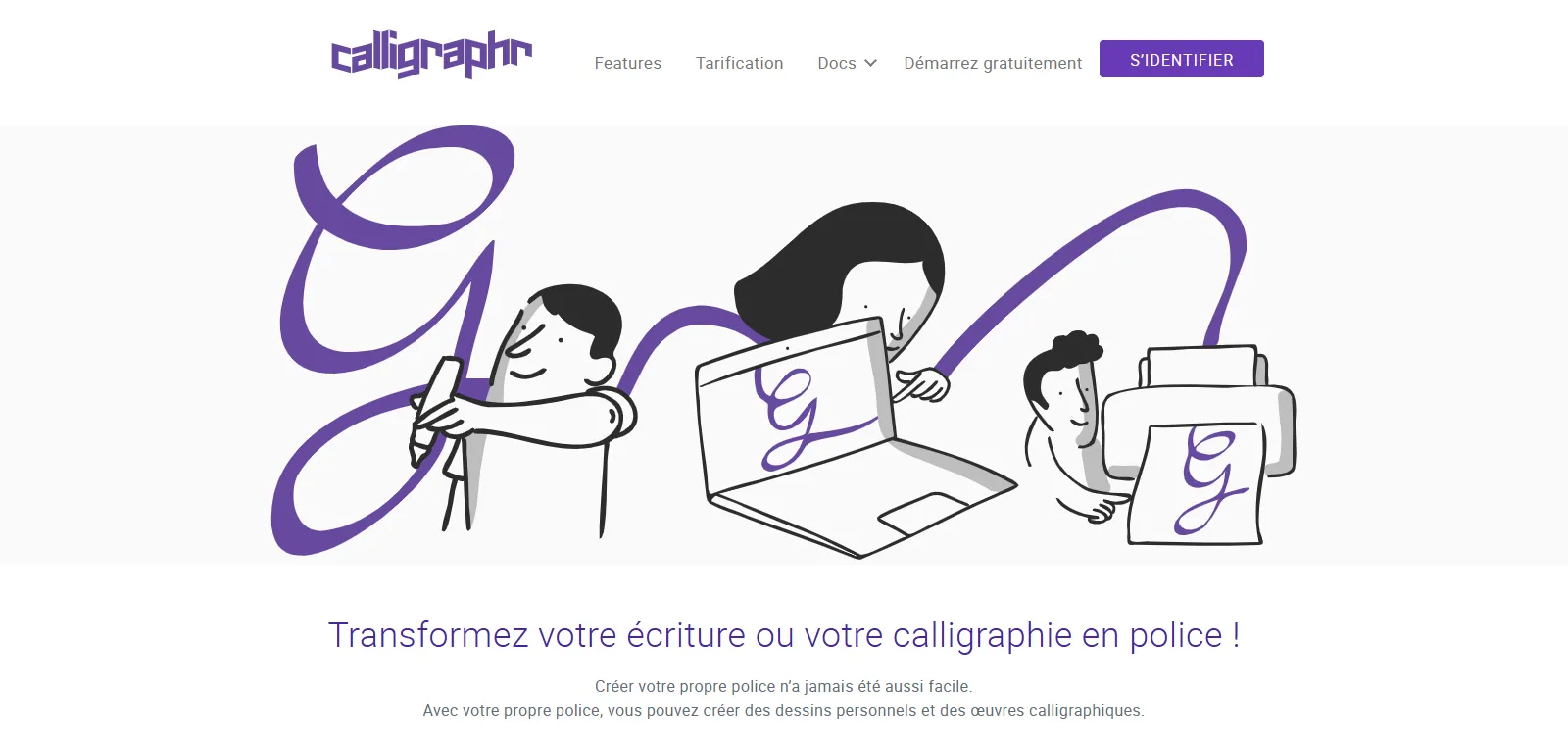 Capture d'écran de Calligraphr