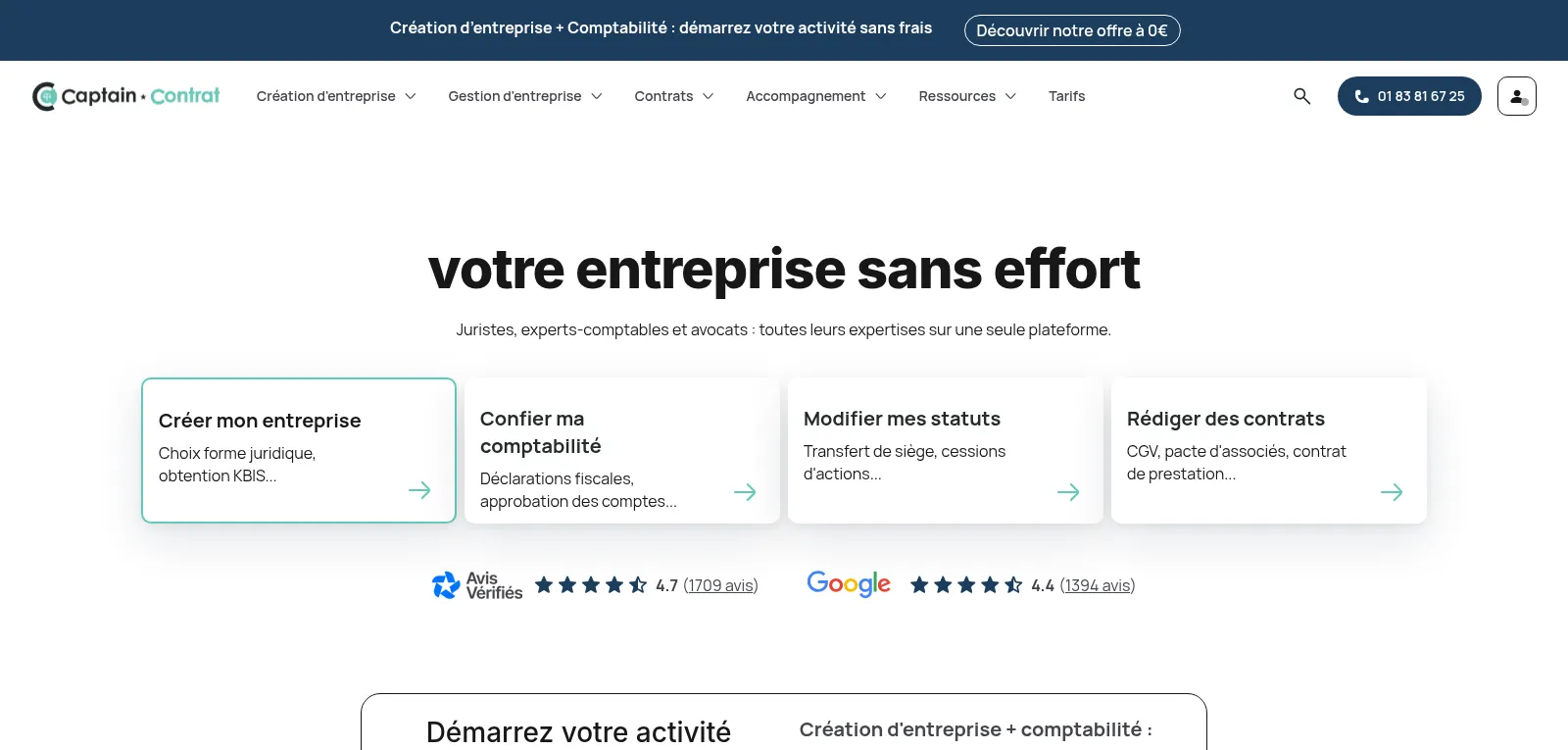 Capture d'écran de Captain Contrat