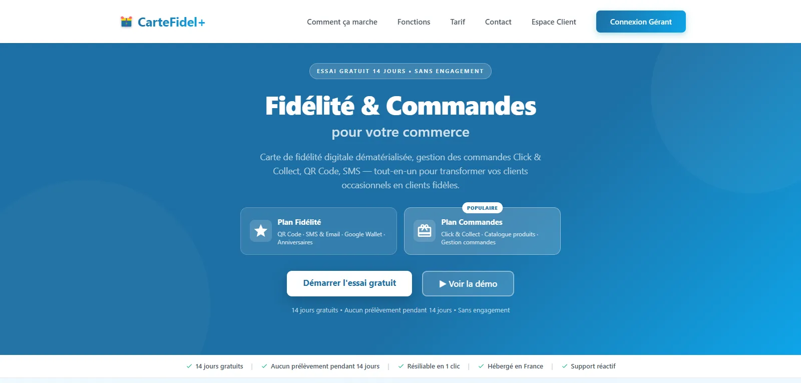 Capture d'écran de CarteFidel+