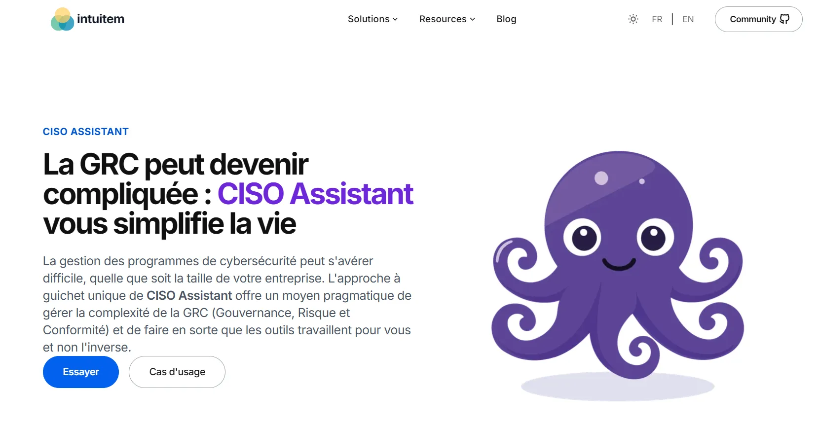 Capture d'écran de CISO Assistant