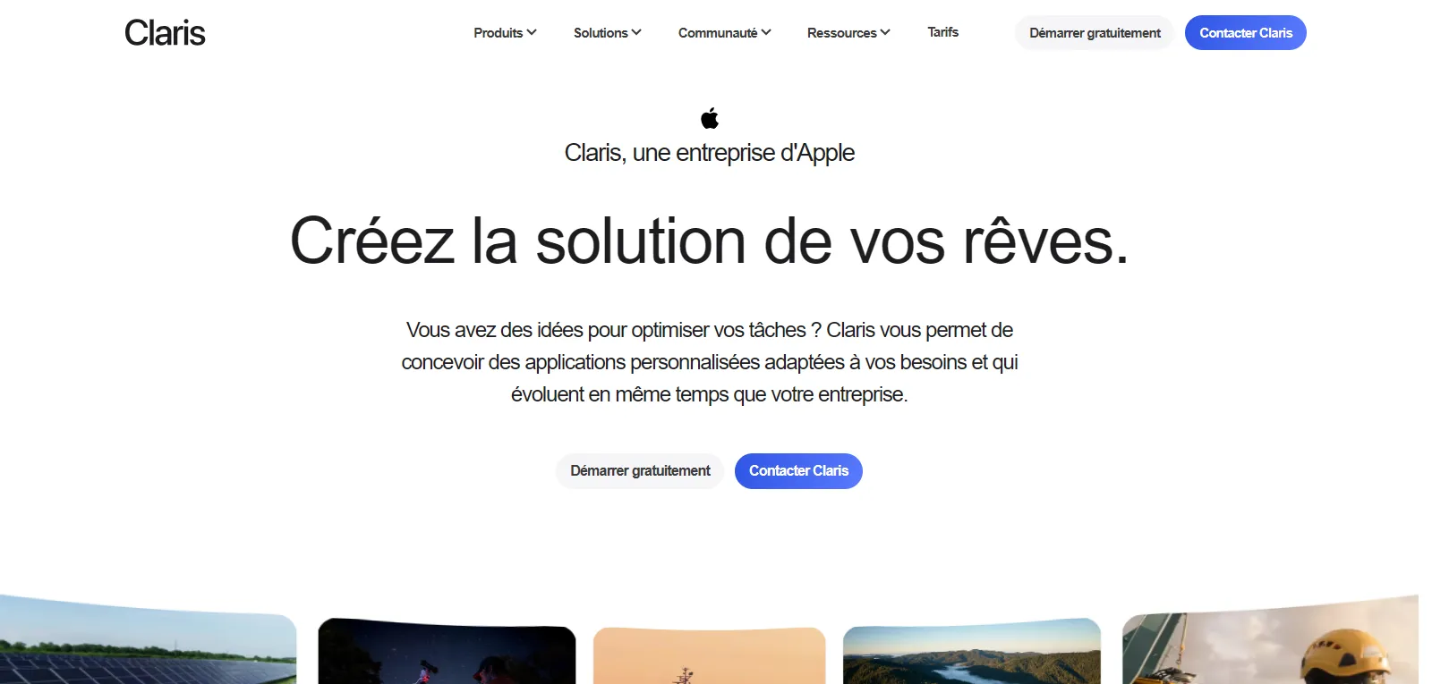 Capture d'écran de Claris FileMaker