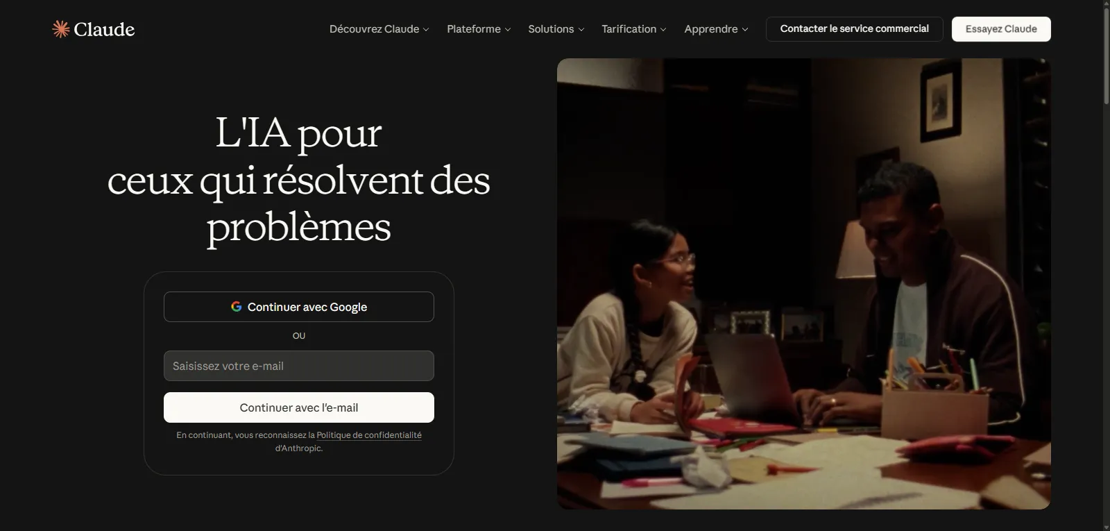 Capture d'écran de Claude