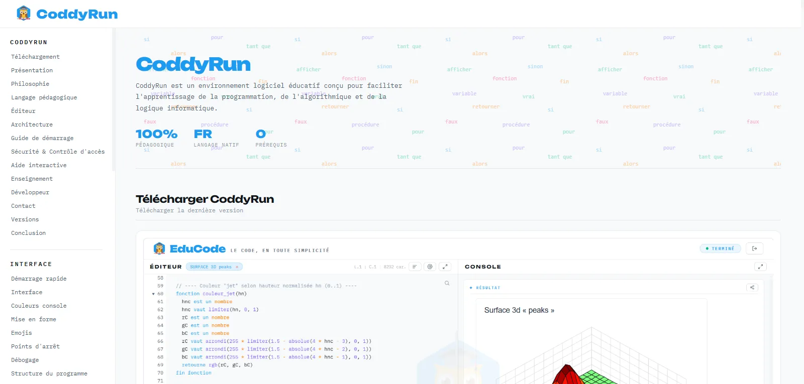 Capture d'écran de CoddyRun