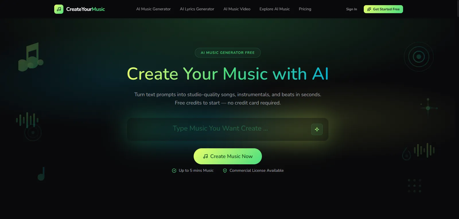 Capture d'écran de CreateYourMusic AI