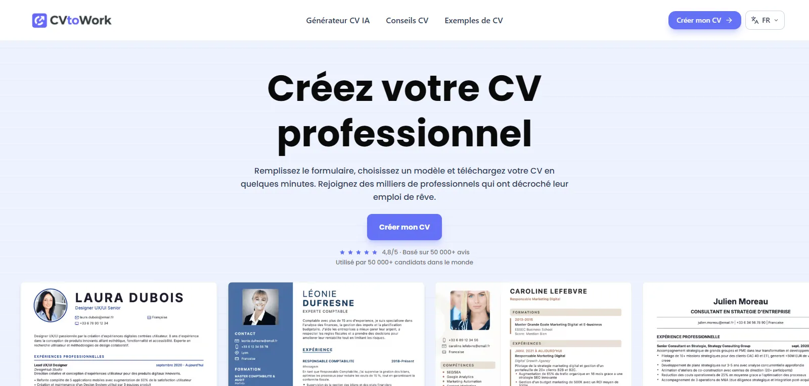 Capture d'écran de CVtoWork