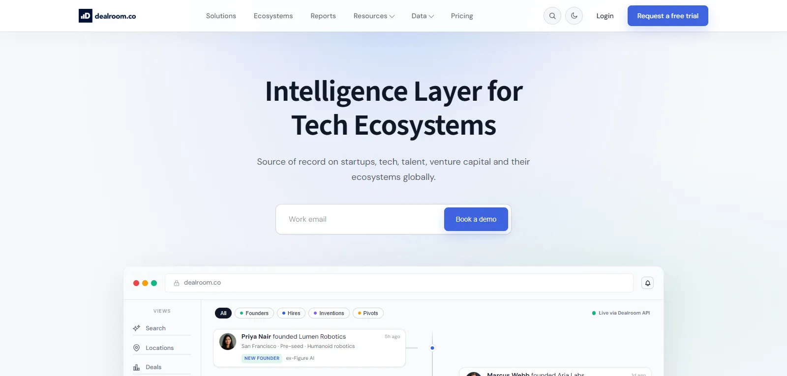 Dealroom.co - plateforme d'intelligence startups et levées de fonds