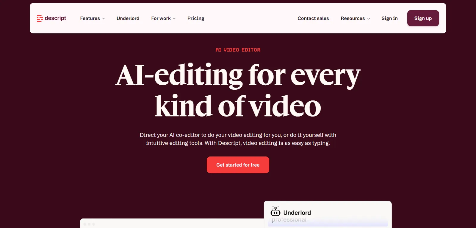 Capture d'écran de Descript