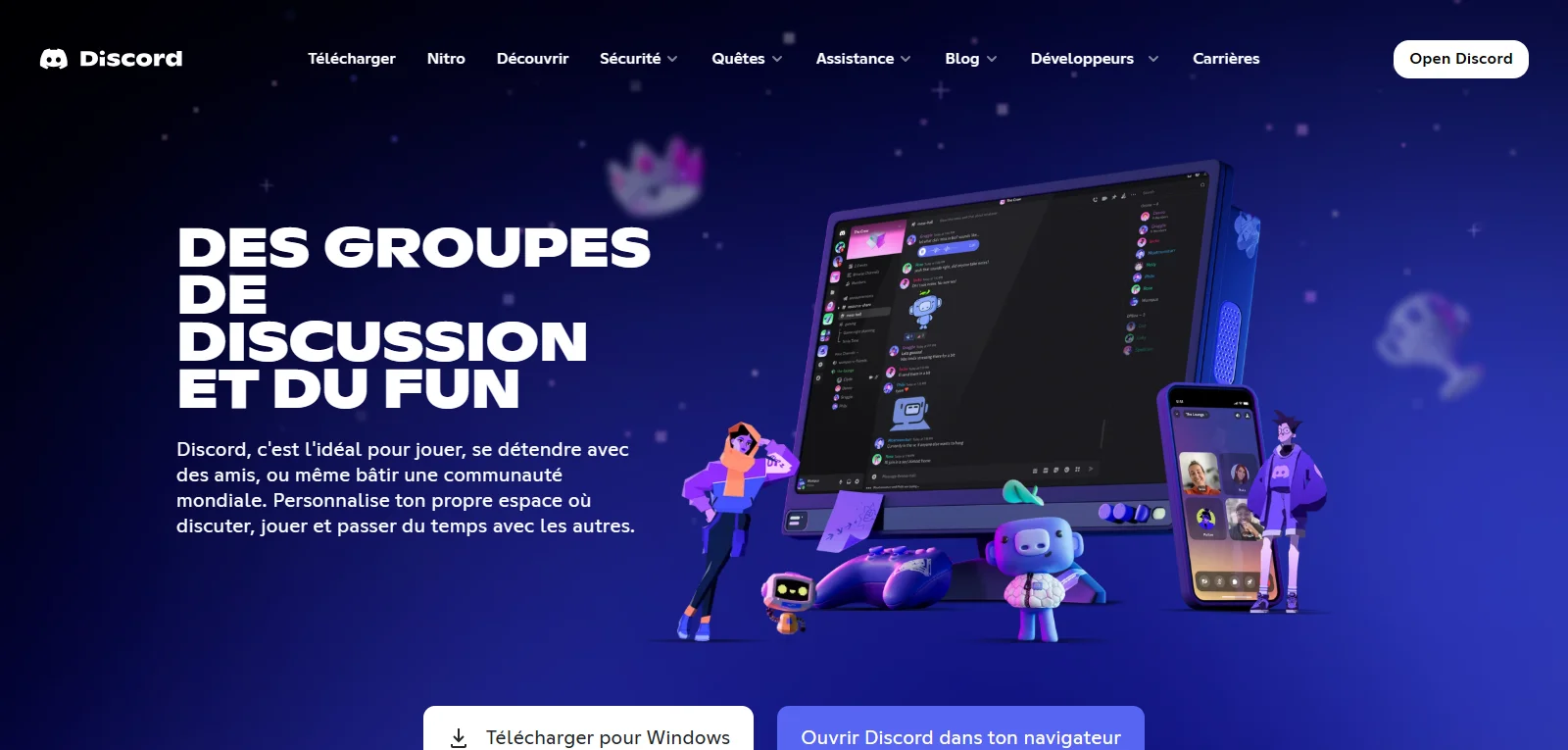 Capture d'écran de Discord