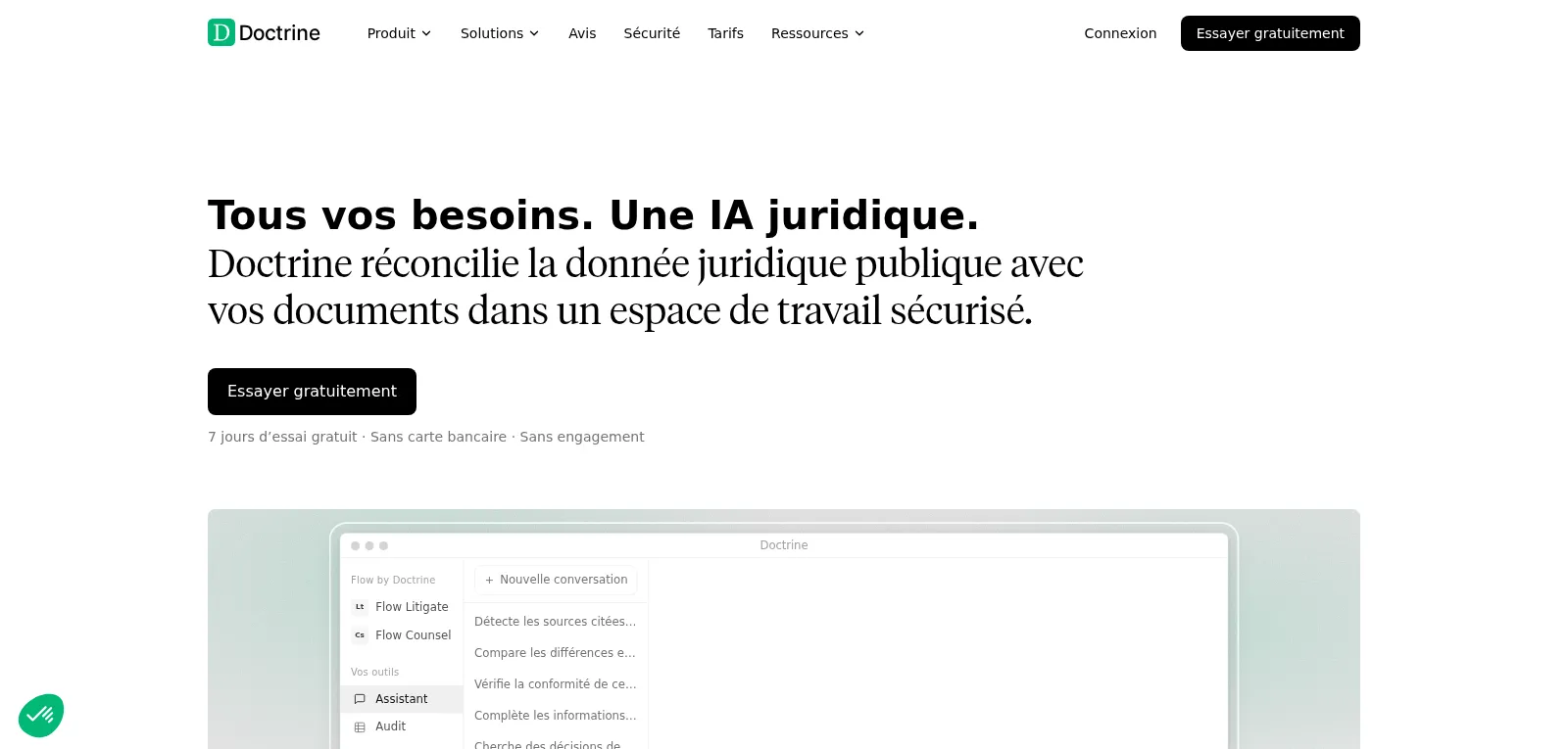 Capture d'écran de Doctrine