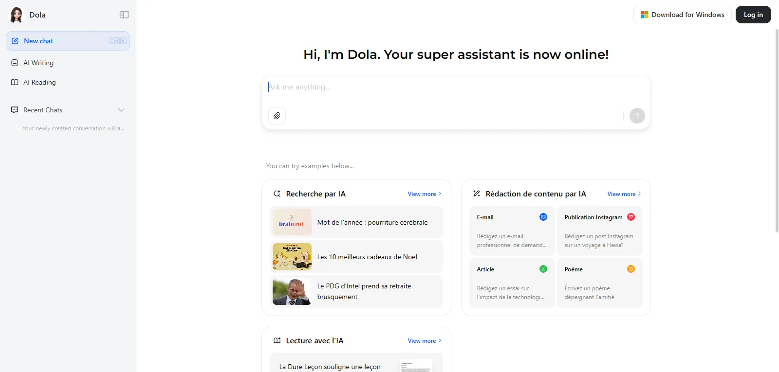 Capture d'écran de Dola
