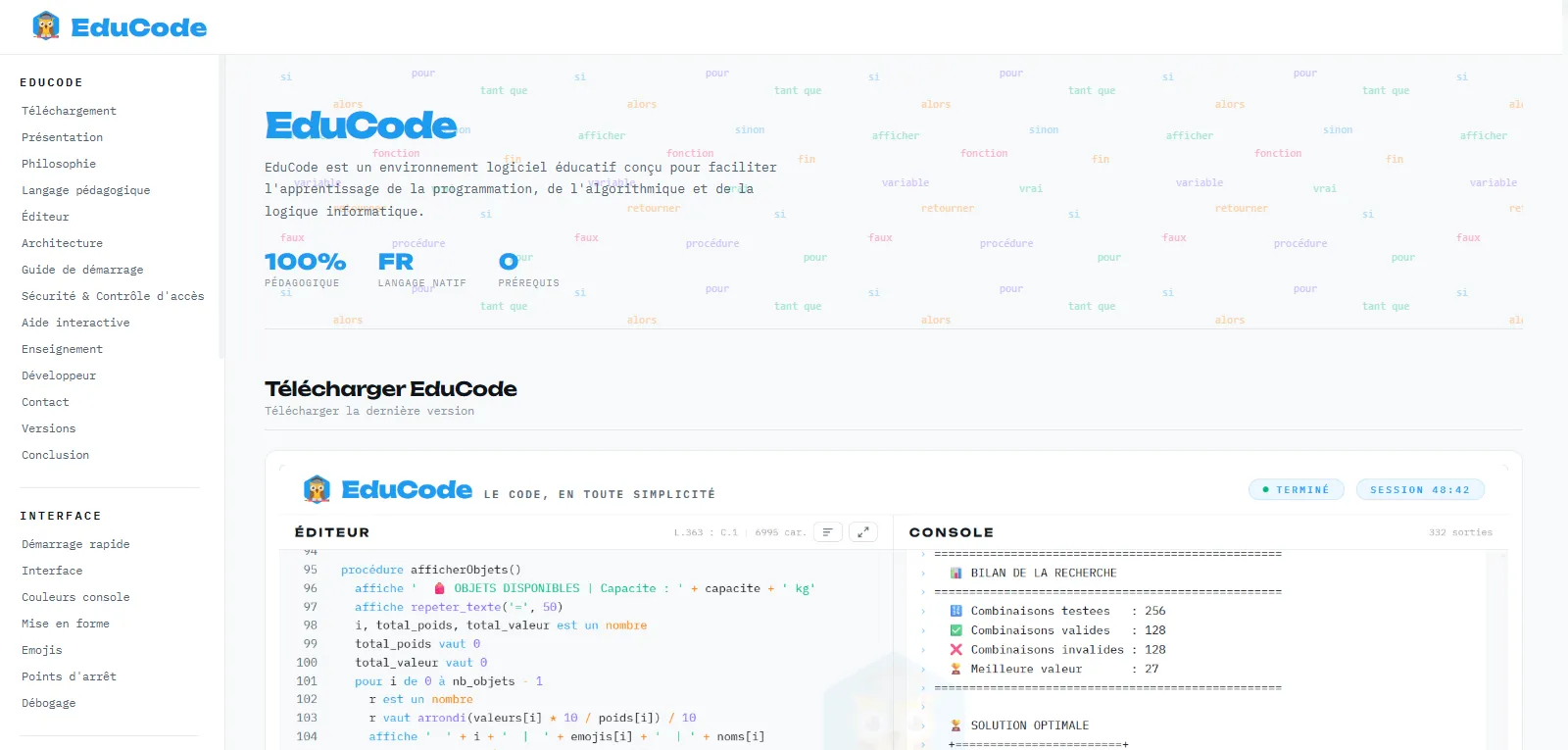 Capture d'écran de EduCode
