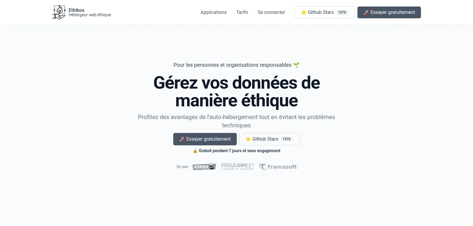 Capture d'écran de Ethibox