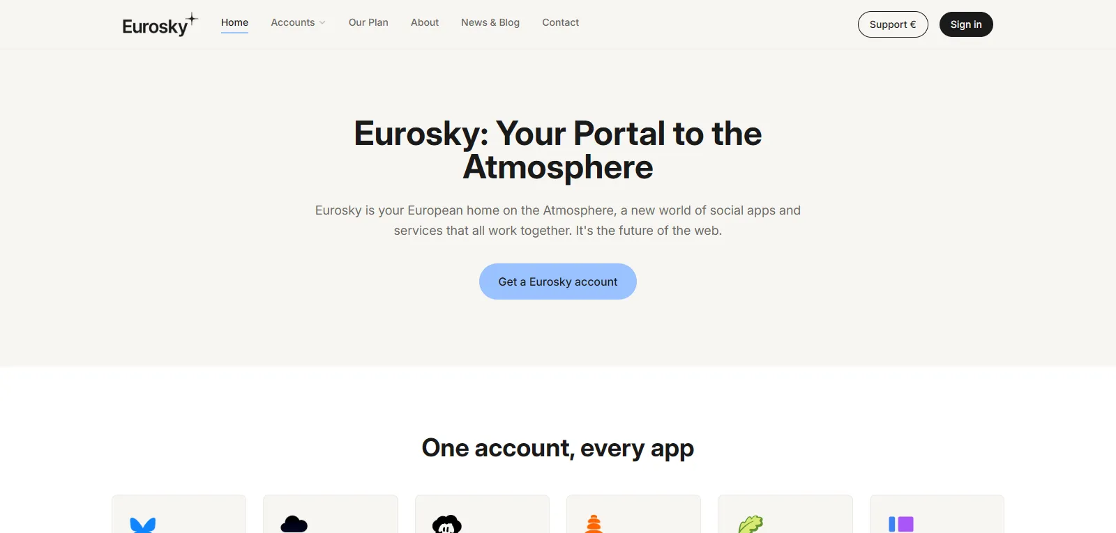 Capture d'écran de Eurosky