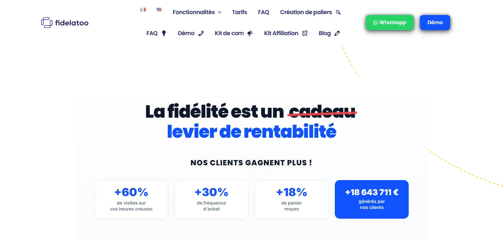 Capture d'écran de Fidelatoo 