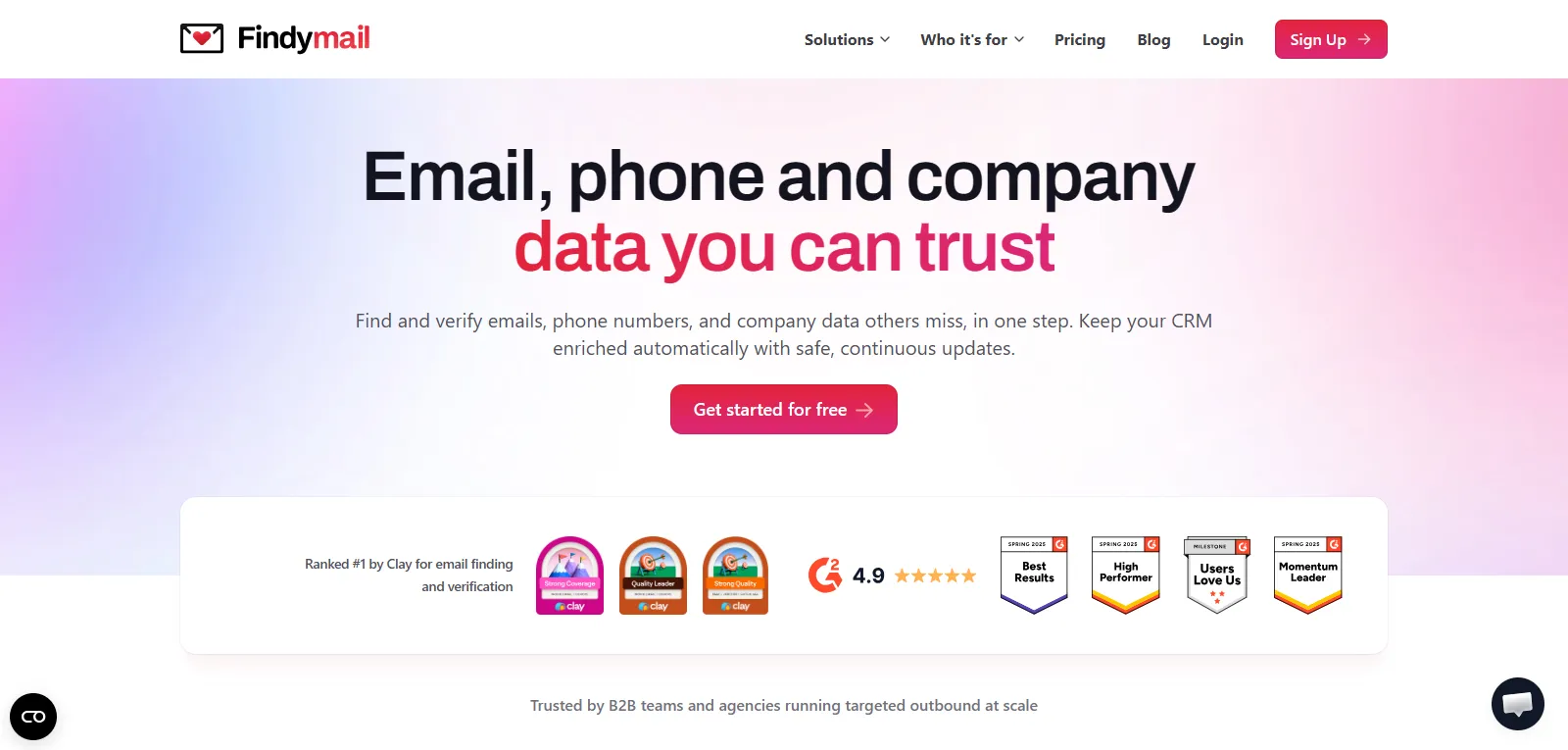 Capture d'écran de Findymail