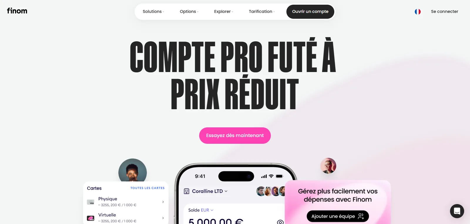 Capture d'écran de Finom