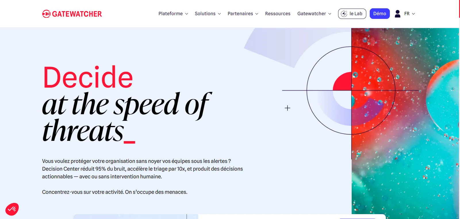 Capture d'écran de Gatewatcher