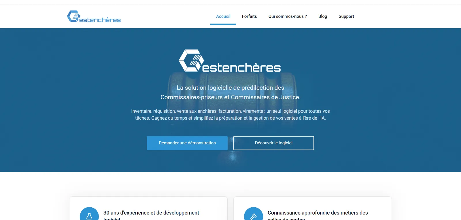 Capture d'écran de Gestenchères