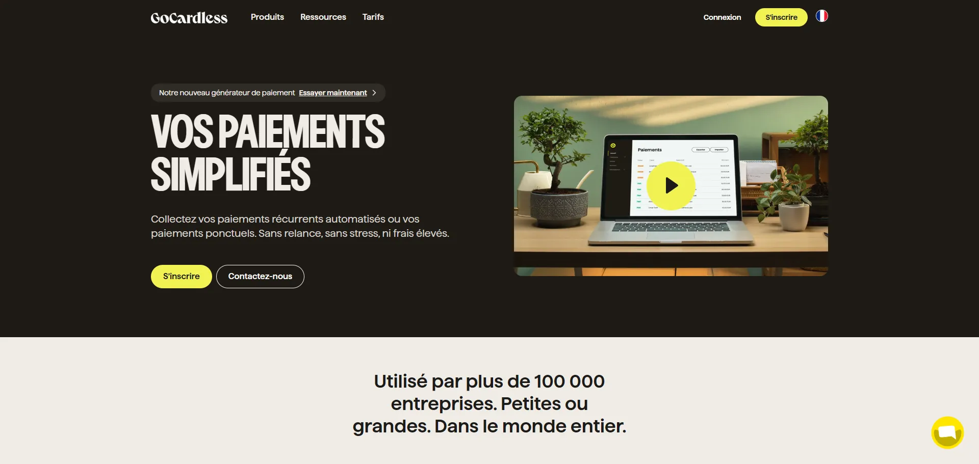 Capture d'écran de GoCardless