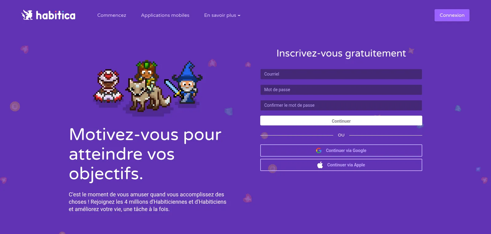 Capture d'écran de Habitica