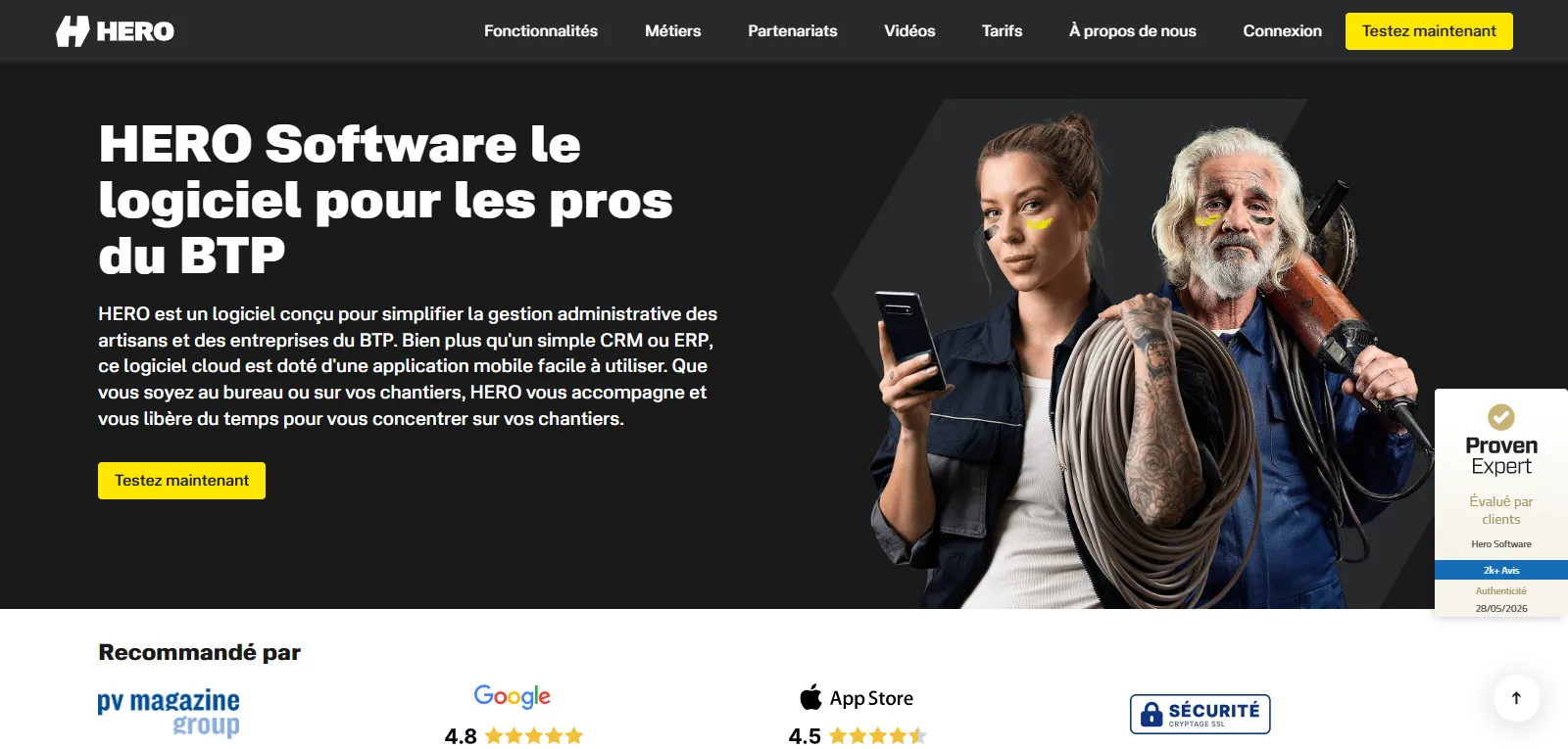 Capture d'écran de HERO Software
