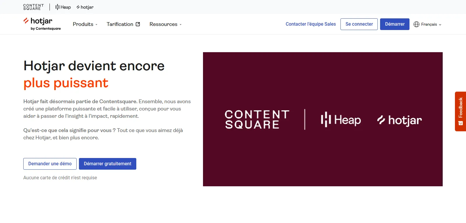 Capture d'écran de Hotjar