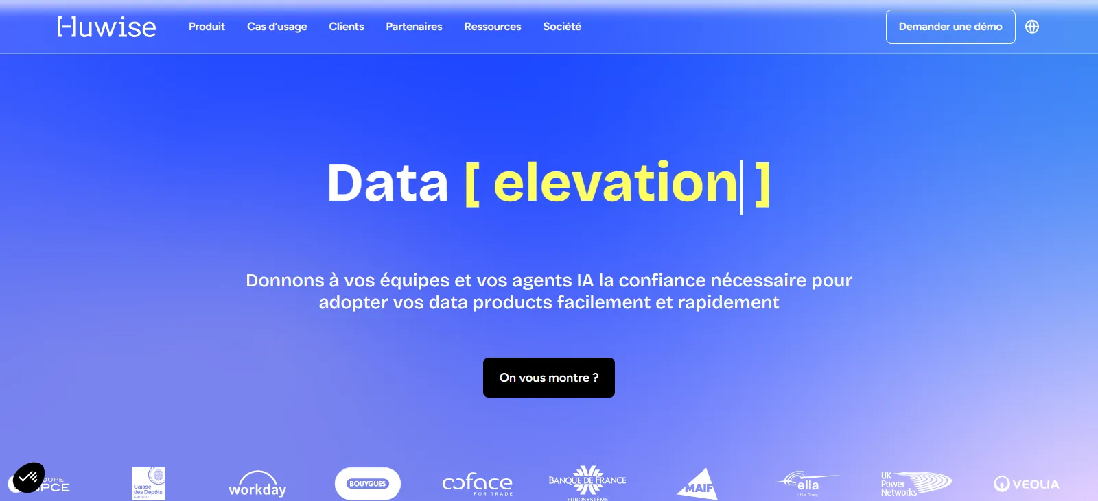 Capture d'écran de Huwise