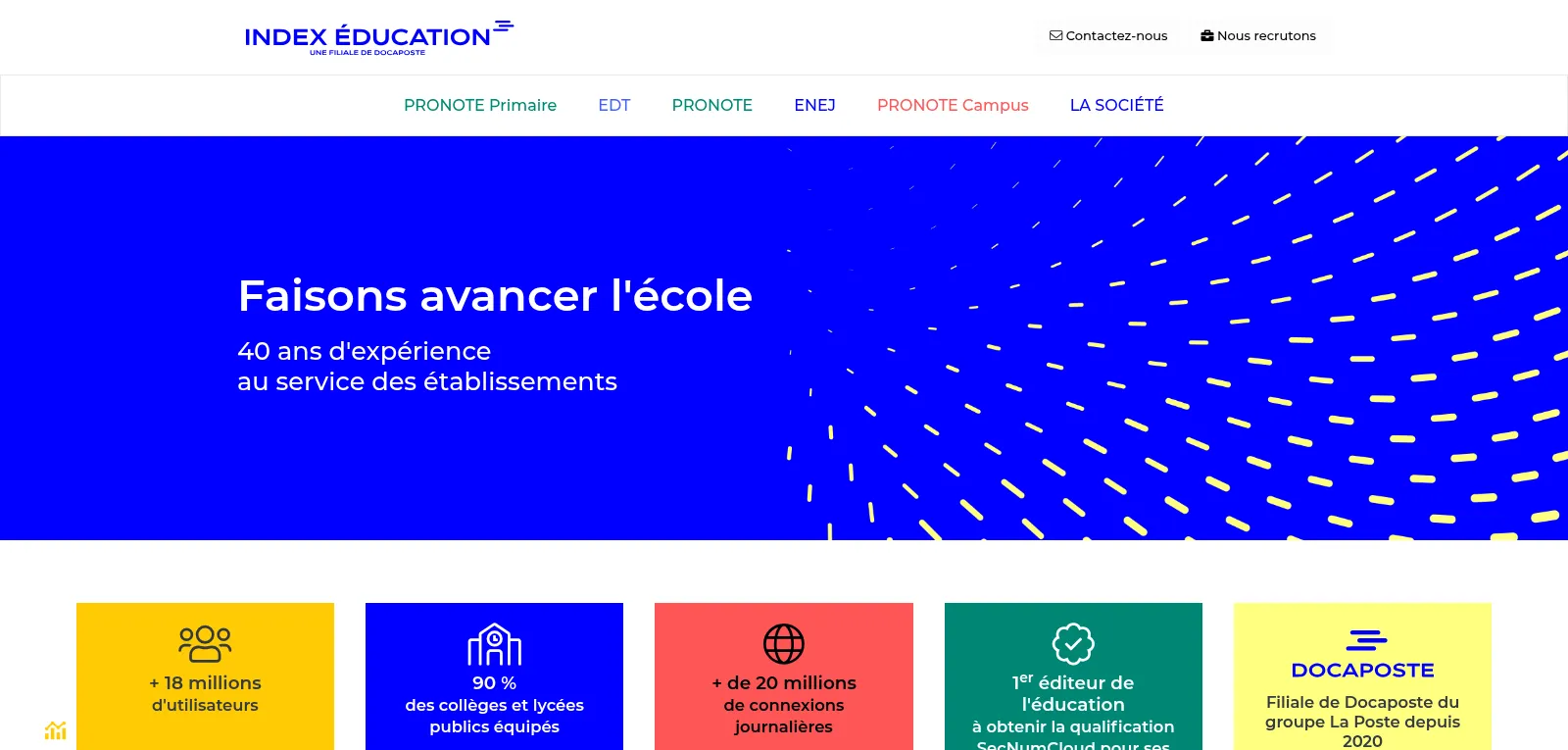 Capture d'écran de Index Éducation