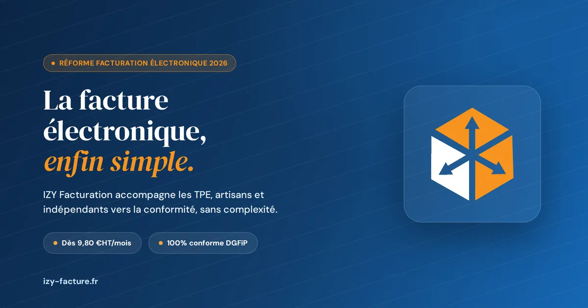 IZY Facturation, solution compatible de facturation électronique pour TPE et indépendants