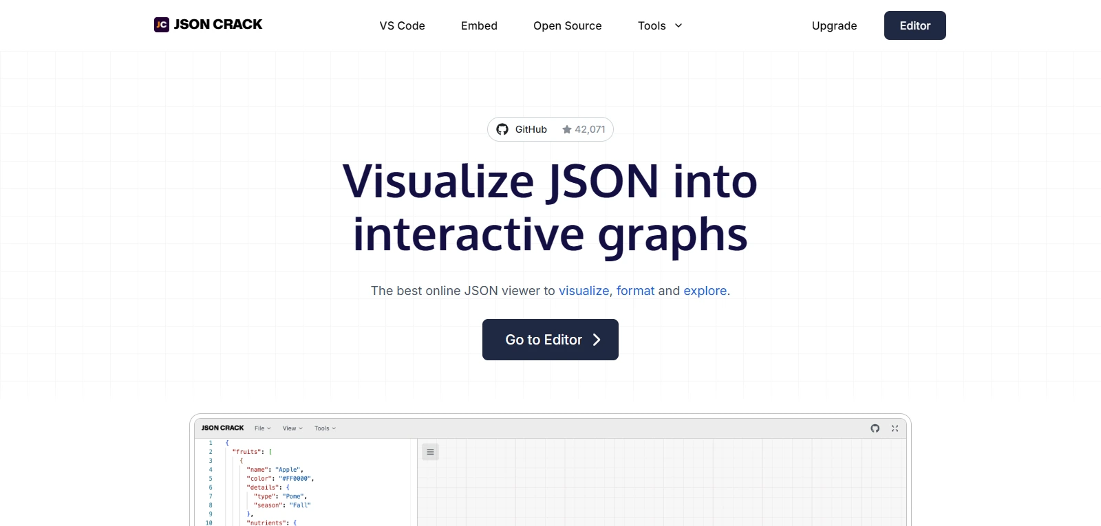 Screenshot de JSON Crack
