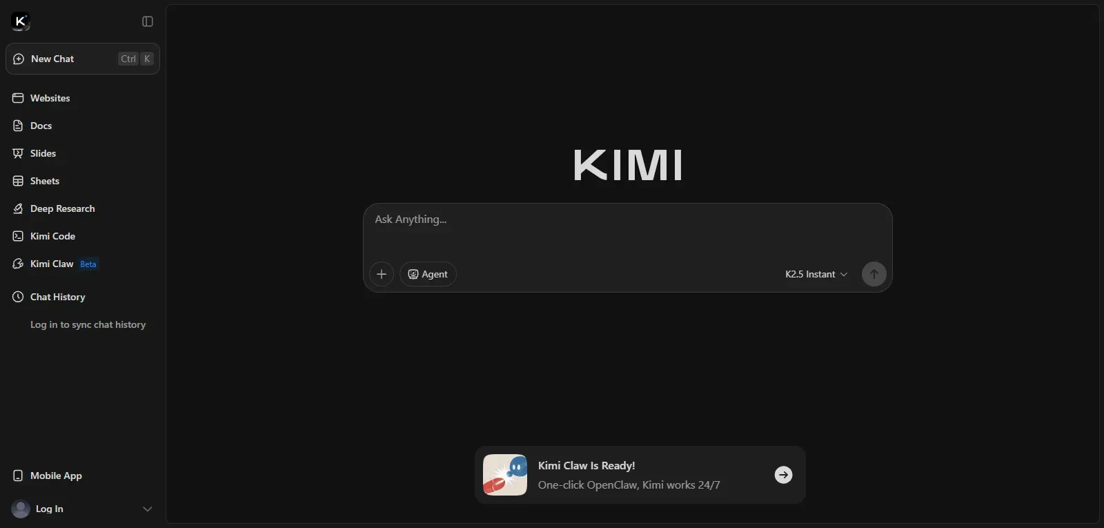 Capture d'écran de Kimi