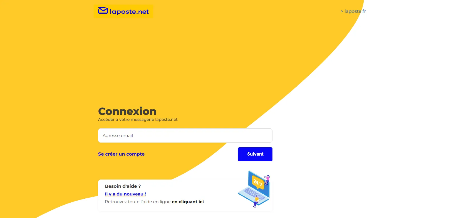 Capture d'écran de La Poste Mail