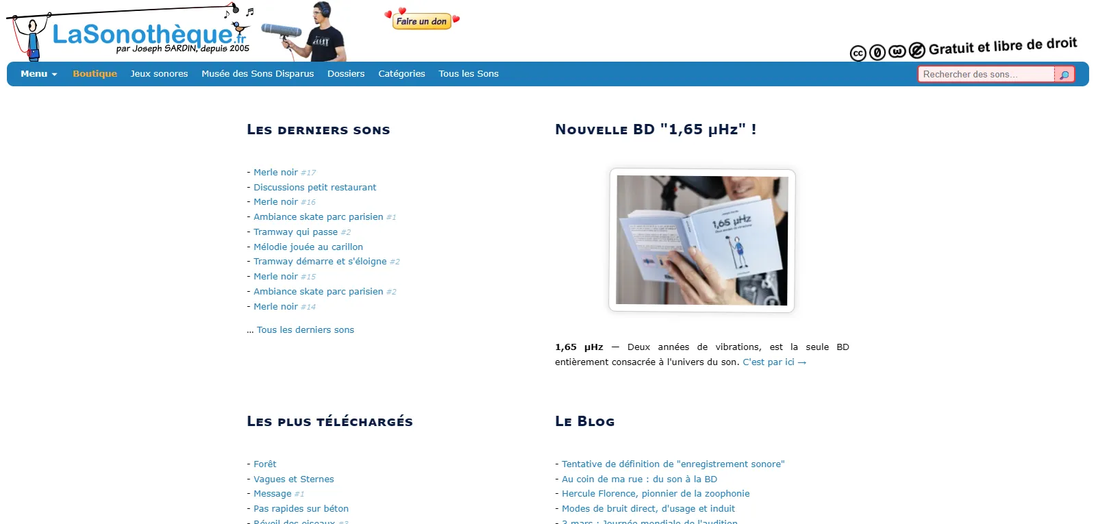 Capture d'écran de LaSonotheque