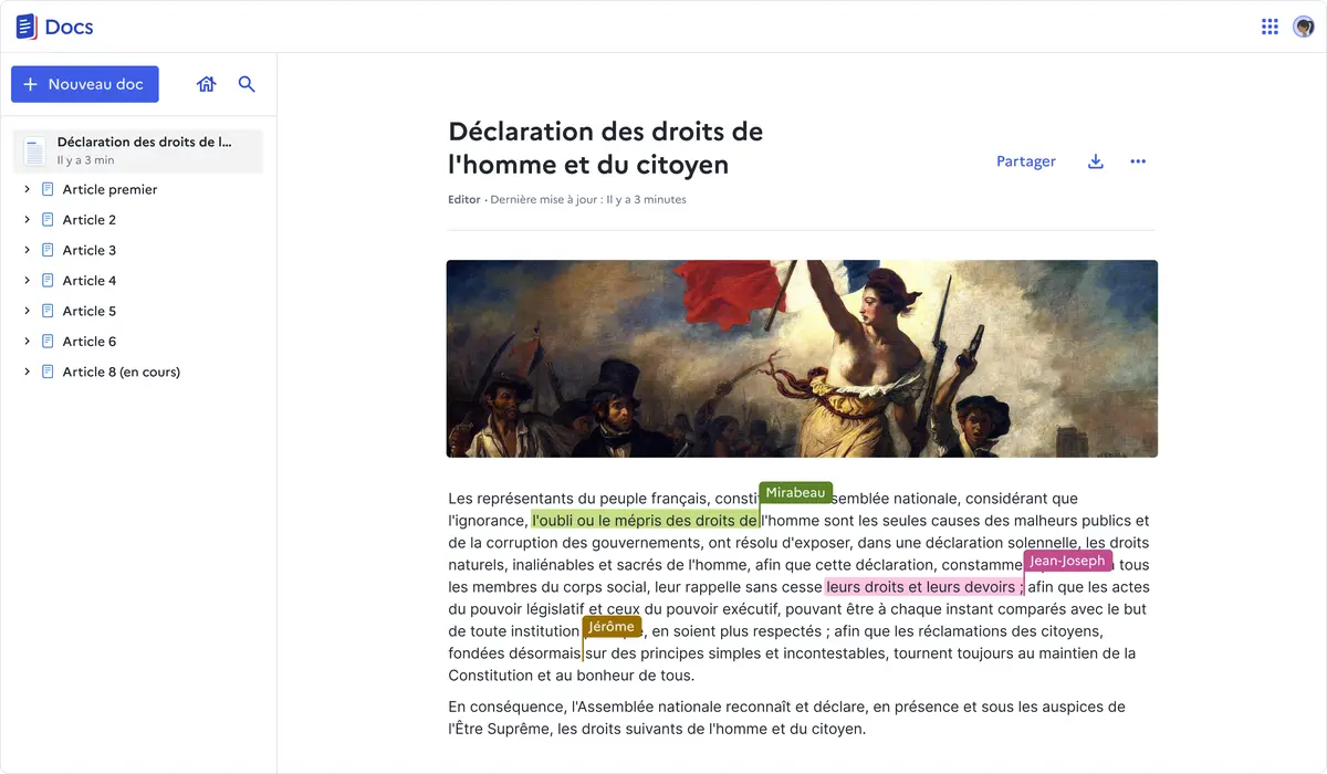 Capture d'écran de Docs (LaSuite)