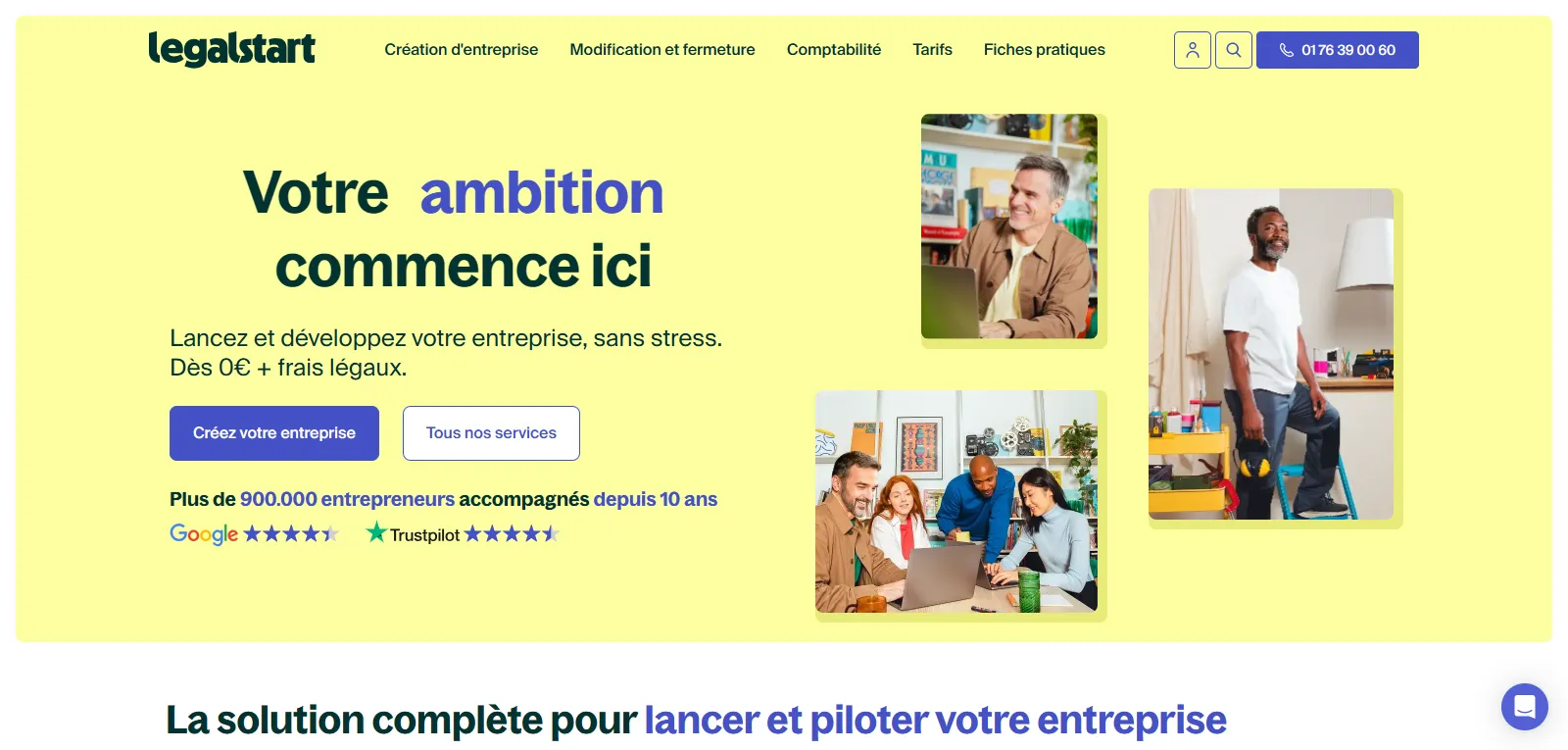 Capture d'écran de Legalstart